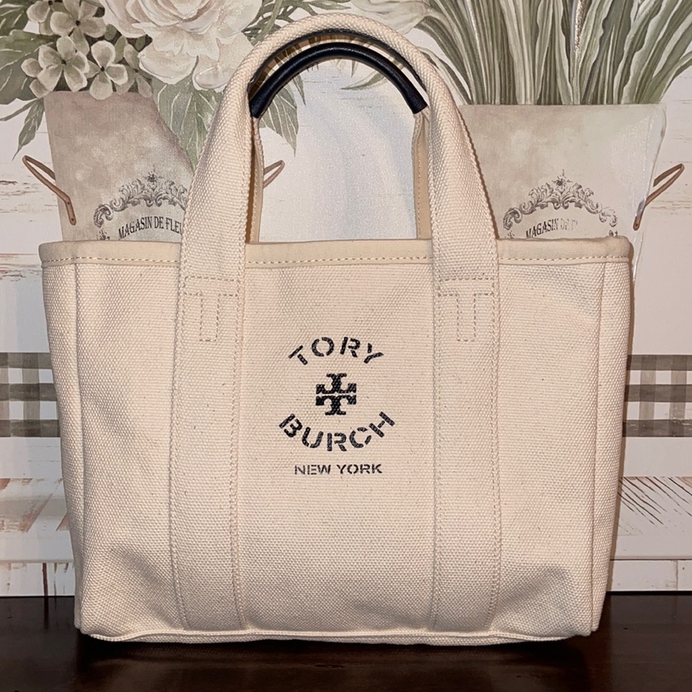 Tory Burch Mini Mercer Canvas Tote
